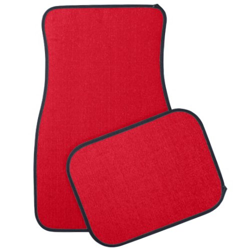 Modern Minimal Red Solid Color Car Floor Mat
