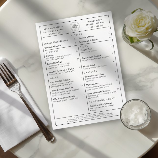 Modern Minimal Restaurant Add Your Logo  Menu (Creator Uploaded)