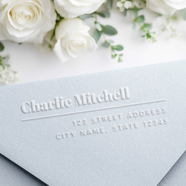 Modern minimal return address embosser (Modern minimal return address embosser)