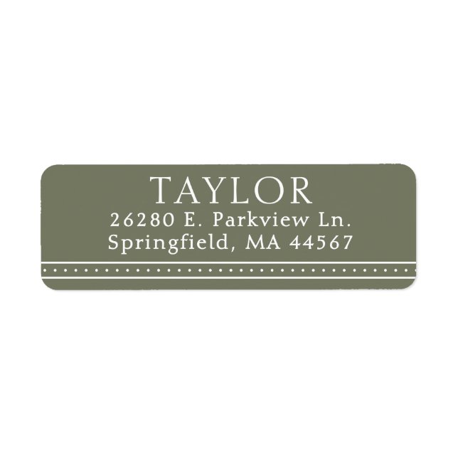  Modern Minimal Return Address Labels (Front)