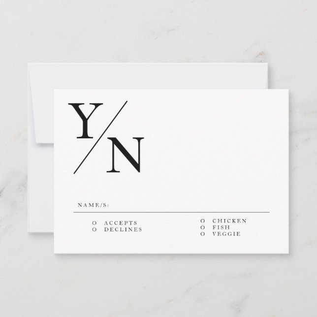 Modern & Minimal RSVP Card (Front)