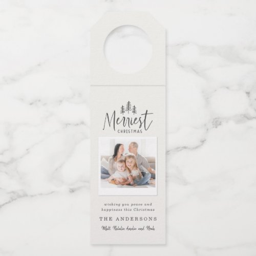 modern minimal rustic multi photo bottle hanger tag