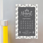 modern minimal rustic multi photo magnetic dry erase sheet<br><div class="desc">Merriest Christmas rustic multi photo holiday card. With elegant,  modern hand drawn text and trees. Backer color can be customized.</div>