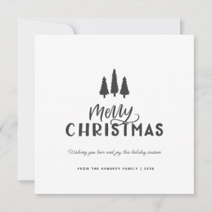 Modern Minimal Rustic Stylish Farmhouse Christmas Holiday Card