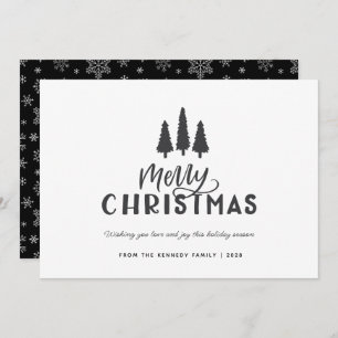 Modern Minimal Rustic Stylish Farmhouse Christmas Holiday Card