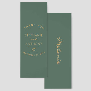 Modern Minimal Sage and Gold with Arch Wedding    Bookmarks