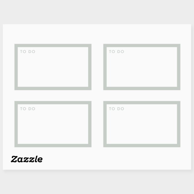 Modern Minimal Sage Green To Do Planner Rectangular Sticker (Sheet)