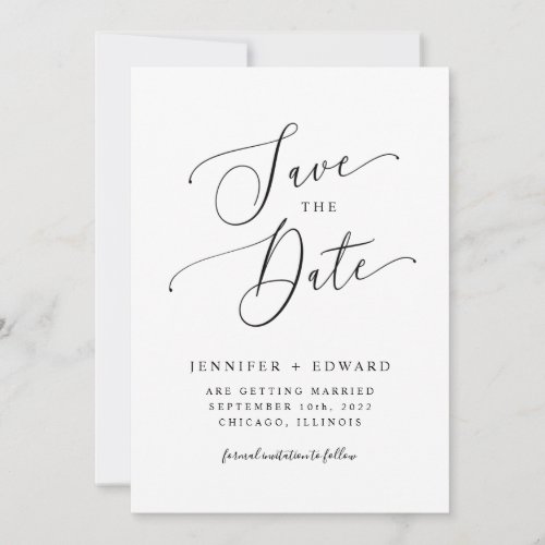 Modern Minimal  Save The Date