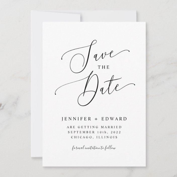 Modern Minimal Save The Date | Zazzle.com