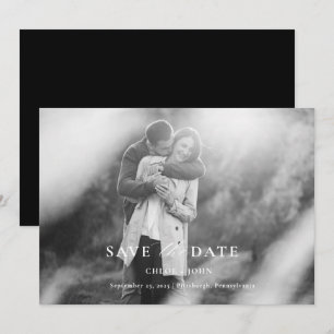 Modern Minimal Save the Date Invitation