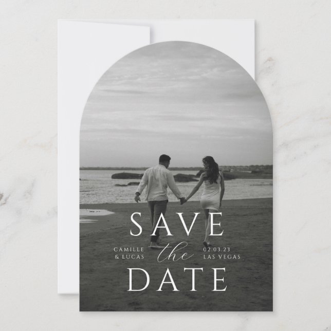 Modern Minimal Save the Date  Invitation (Front)