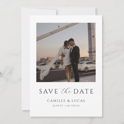 Modern Minimal Save the Date  Invitation