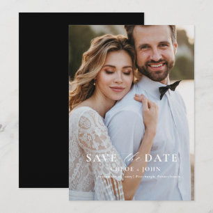 Modern Minimal Save the Date Invitation