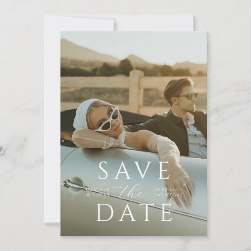 Modern Minimal Save the Date  Invitation