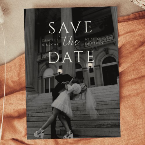 Modern Minimal Save the Date  Invitation