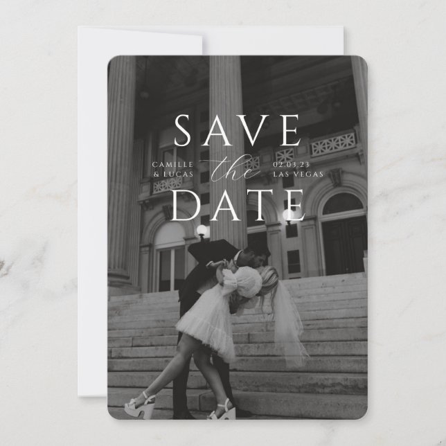 Modern Minimal Save the Date  Invitation (Front)