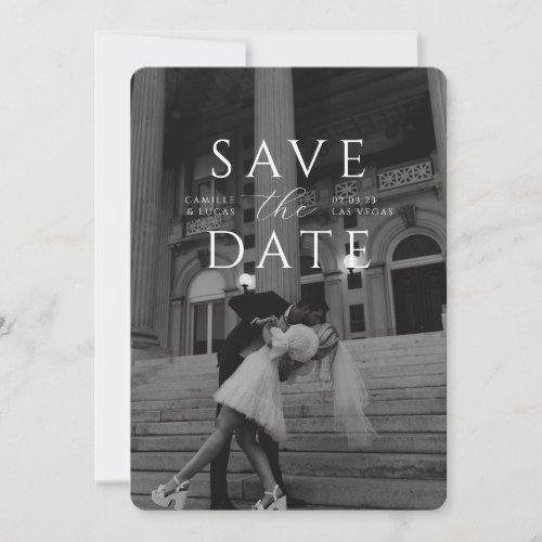 Modern Minimal Save the Date  Invitation