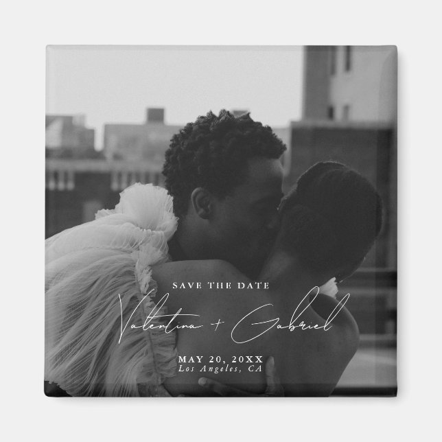 Modern Minimal Save the Date  Invitation Magnet (Front)