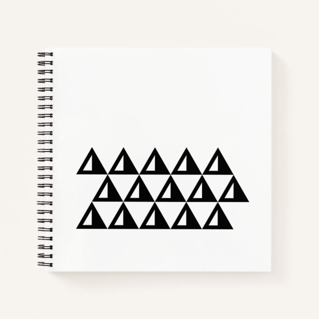 Modern Minimal Scandinavian Geometric Design Art Notebook (Front)