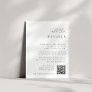 Modern Minimal Script All-in-One Wedding Details Enclosure Card