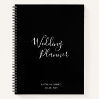 Modern Minimal Script Black Muslim Wedding Planner