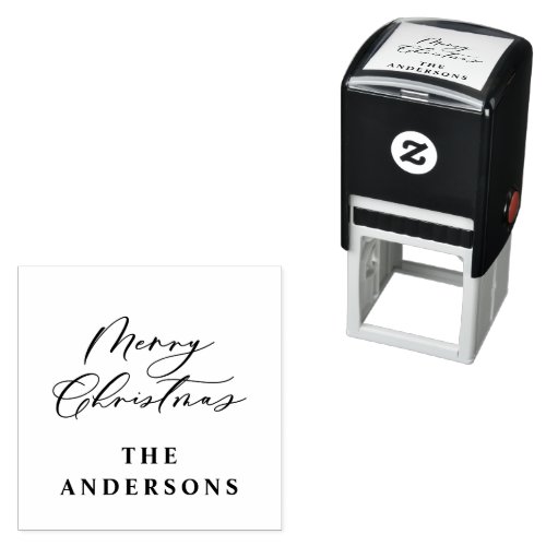 Modern minimal script Christmas Self_inking Stamp