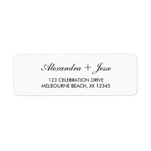 Modern Minimal Script Label