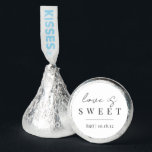 Modern Minimal Script "Love is Sweet" Wedding Hershey®'s Kisses®<br><div class="desc">Designed to match our Inline wedding invitations. A beautiful typography based design with a minimalist feel,  featuring "love is sweet" and a line of custom text in modern handwritten script and classic serif lettering in black and white.</div>