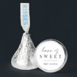 Modern Minimal Script "Love is Sweet" Wedding Hershey®'s Kisses®<br><div class="desc">Designed to match our Inline wedding invitations. A beautiful typography based design with a minimalist feel,  featuring "love is sweet" and a line of custom text in modern handwritten script and classic serif lettering in black and white.</div>