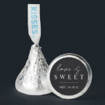 Modern Minimal Script "Love is Sweet" Wedding Hershey®'s Kisses®<br><div class="desc">Designed to match our Inline wedding invitations. A beautiful typography based design with a minimalist feel,  featuring "love is sweet" and a line of custom text in modern handwritten script and classic serif lettering in black and white.</div>