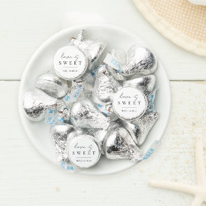 Modern Minimal Script "Love is Sweet" Wedding Hershey®'s Kisses®