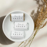Modern Minimal Script Love is Sweet Wedding Hershey's Miniatures<br><div class="desc">A beautiful minimalist typography based wedding design featuring "love is sweet" and your wedding date in an elegant combo of handwritten script and classic serif lettering.</div>