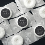 Modern Minimal Script "Mint to Be" Wedding Life Saver® Mints<br><div class="desc">Designed to match our Inline wedding invitations. A beautiful typography based design with a minimalist feel,  featuring "mint to be" and a line of custom text in modern handwritten script and classic serif lettering in black and white.</div>
