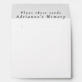 Modern Minimal Script Seed Packet Memorial Funeral Envelope | Zazzle