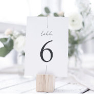 Modern Minimal Script Table Number at Zazzle