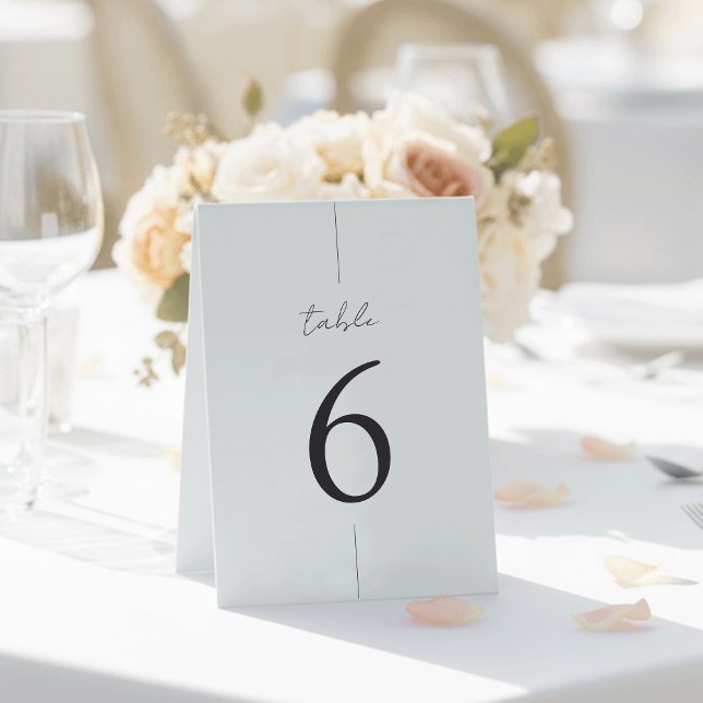 Modern Minimal Script Table Number Table Tent (Creator Uploaded)