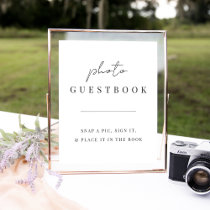 Modern Minimal Script Wedding Photo Guestbook