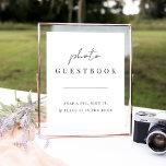 Modern Minimal Script Wedding Photo Guestbook at Zazzle