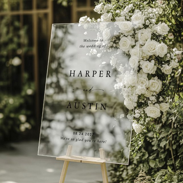Modern Minimal Script Wedding Welcome Sign (Creator Uploaded)