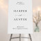 Modern Minimal Script Wedding Welcome Sign