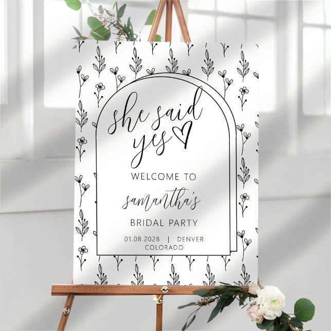 Modern Minimal Script Welcome Bridal Shower Sign (Creator Uploaded)