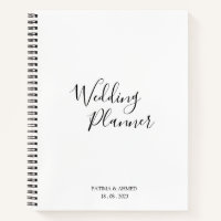 Modern Minimal Script White Muslim Wedding Planner