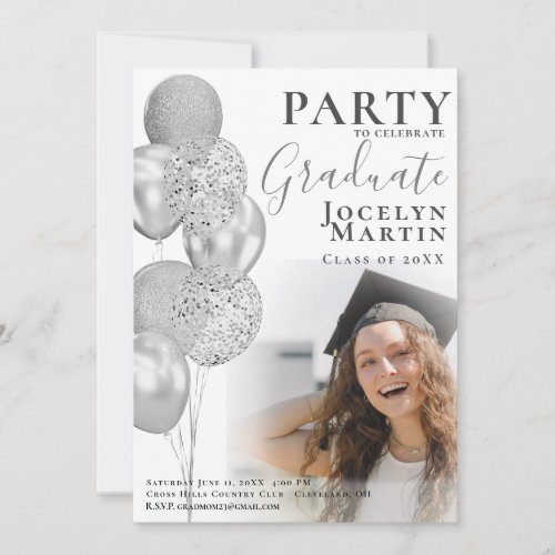 Modern Minimal Sheer Overlay Graduation Invitation