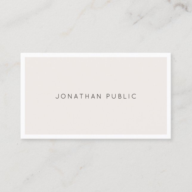 Modern Minimal Simple Artistic Design Fashionable Business Card (Front)