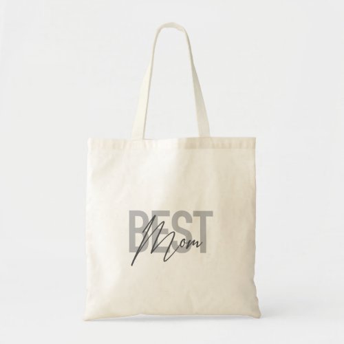 Modern minimal simple cool design of Best Mom Tote Bag