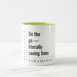 Modern Minimal Simple Motivational Paramedic Gift Two-Tone Coffee Mug