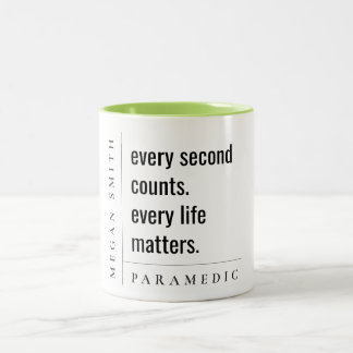 Modern Minimal Simple Motivational Paramedic Gift Two-Tone Coffee Mug