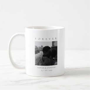 Modern Minimal Simple Newlywed Photo Coffee Mug