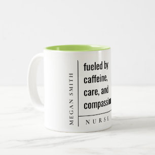 Modern Minimal Simple Nurse Healthcare Gift Two-Tone Coffee Mug