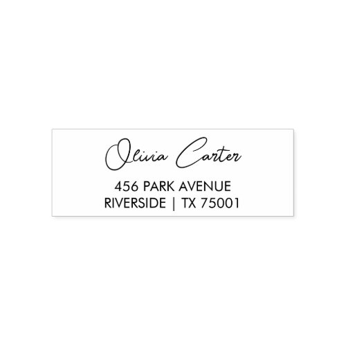 Modern Minimal Simple Script Self-Inking Stamp